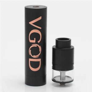 Alternative view of VGOD Pro Mech with Trick Tank Pro RDTA