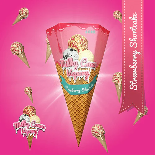 Milky Cones Vapory - Strawberry Shortcake E-Liquid - Image 2